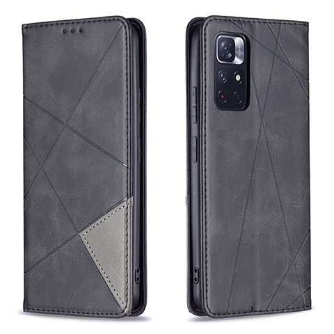 Funda de Cuero Cartera con Soporte Carcasa B07F para Xiaomi Redmi Note 11 5G Negro