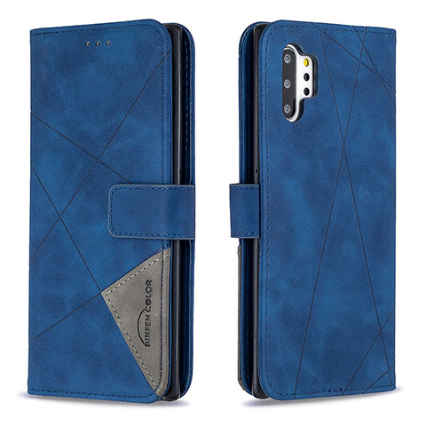 Funda de Cuero Cartera con Soporte Carcasa B08F para Samsung Galaxy Note 10 Plus 5G Azul