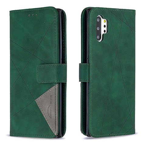 Funda de Cuero Cartera con Soporte Carcasa B08F para Samsung Galaxy Note 10 Plus 5G Verde