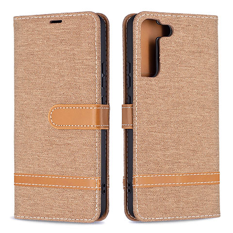 Funda de Cuero Cartera con Soporte Carcasa B11F para Samsung Galaxy S21 5G Oro