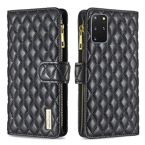 Funda de Cuero Cartera con Soporte Carcasa B12F para Samsung Galaxy S20 Plus 5G Negro