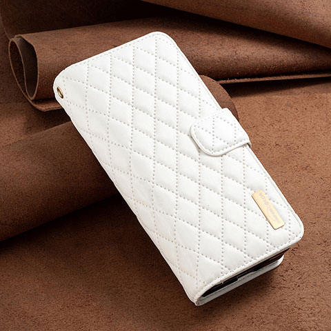 Funda de Cuero Cartera con Soporte Carcasa B14F para Samsung Galaxy Z Fold4 5G Blanco