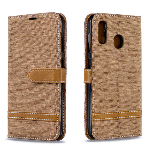 Funda de Cuero Cartera con Soporte Carcasa B16F para Samsung Galaxy M10S Oro