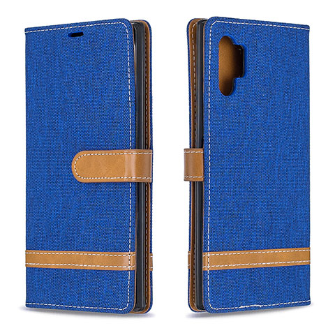 Funda de Cuero Cartera con Soporte Carcasa B16F para Samsung Galaxy Note 10 Plus 5G Azul