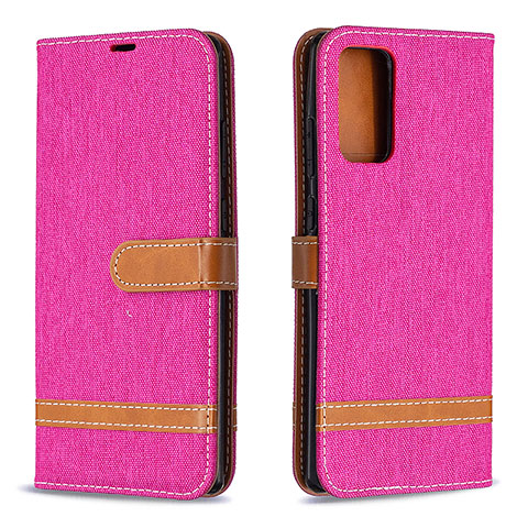 Funda de Cuero Cartera con Soporte Carcasa B16F para Samsung Galaxy Note 20 5G Rosa Roja