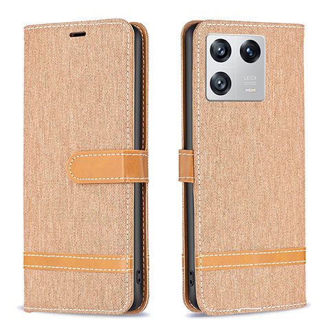 Funda de Cuero Cartera con Soporte Carcasa B16F para Xiaomi Mi 13 5G Oro