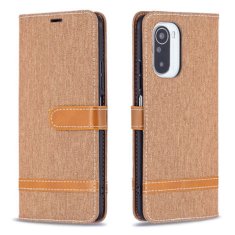 Funda de Cuero Cartera con Soporte Carcasa B16F para Xiaomi Poco F3 5G Oro