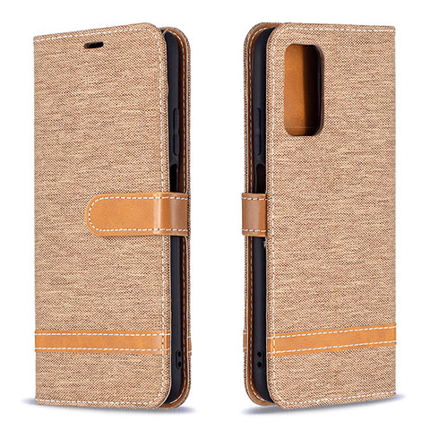 Funda de Cuero Cartera con Soporte Carcasa B16F para Xiaomi Poco M3 Oro