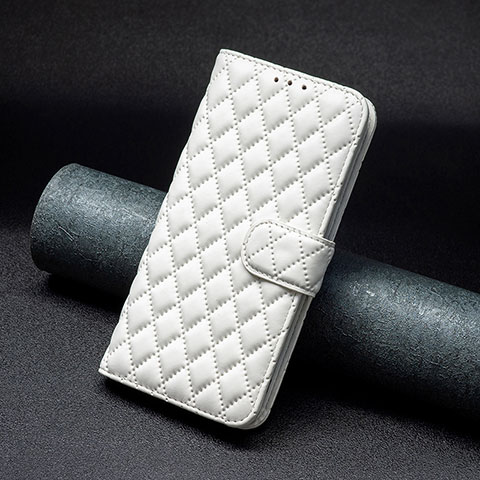 Funda de Cuero Cartera con Soporte Carcasa B19F para Nokia C12 Blanco