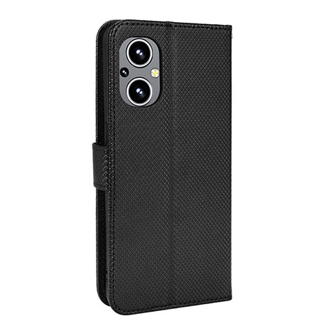 Funda de Cuero Cartera con Soporte Carcasa BY1 para Oppo Reno7 Z 5G Negro