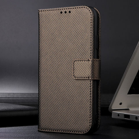 Funda de Cuero Cartera con Soporte Carcasa BY1 para Samsung Galaxy M01 Core Marron