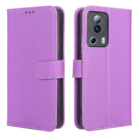 Funda de Cuero Cartera con Soporte Carcasa BY1 para Xiaomi Mi 13 Lite 5G Morado