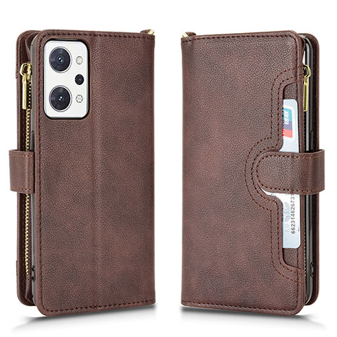 Funda de Cuero Cartera con Soporte Carcasa BY2 para Oppo Reno7 A Marron