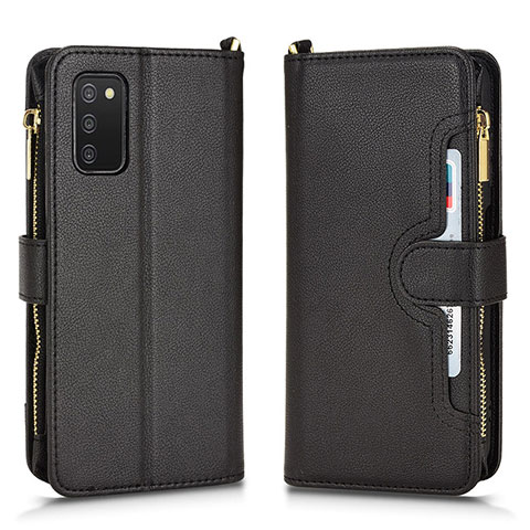 Funda de Cuero Cartera con Soporte Carcasa BY2 para Samsung Galaxy A03s Negro