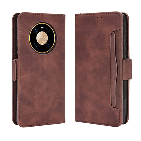 Funda de Cuero Cartera con Soporte Carcasa BY3 para Huawei Mate 40 Pro Marron