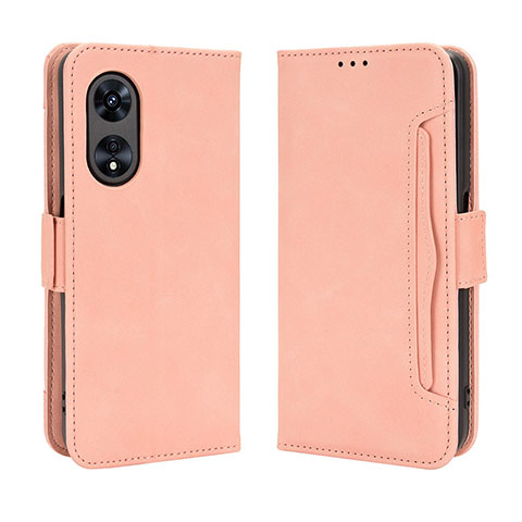 Funda de Cuero Cartera con Soporte Carcasa BY3 para Oppo A78 5G Rosa