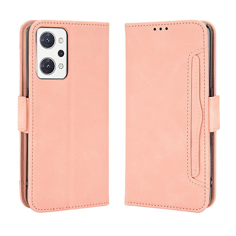 Funda de Cuero Cartera con Soporte Carcasa BY3 para Oppo Reno7 A Rosa