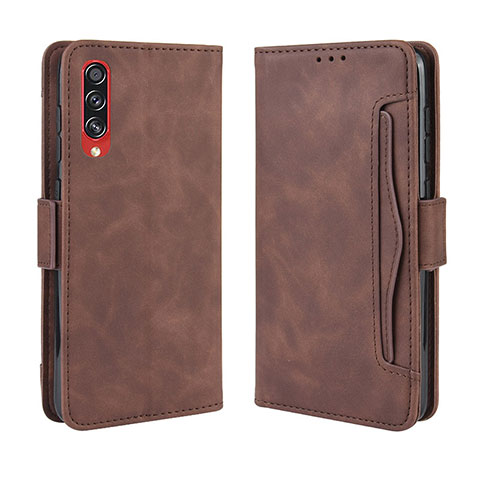 Funda de Cuero Cartera con Soporte Carcasa BY3 para Samsung Galaxy A70 Marron