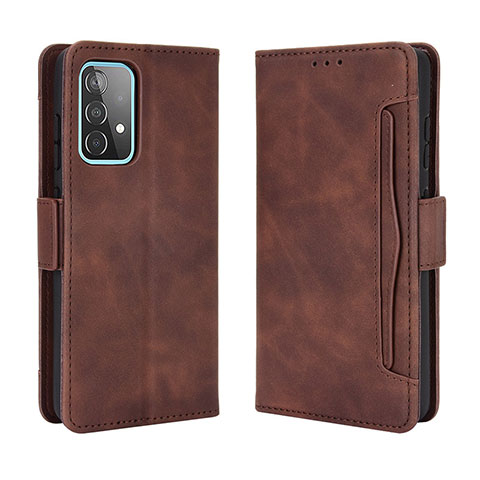 Funda de Cuero Cartera con Soporte Carcasa BY3 para Samsung Galaxy A72 5G Marron