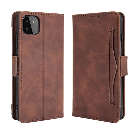 Funda de Cuero Cartera con Soporte Carcasa BY3 para Samsung Galaxy F42 5G Marron