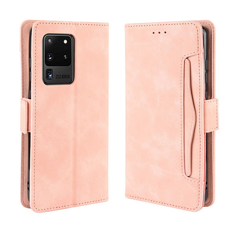 Funda de Cuero Cartera con Soporte Carcasa BY3 para Samsung Galaxy S20 Ultra Rosa