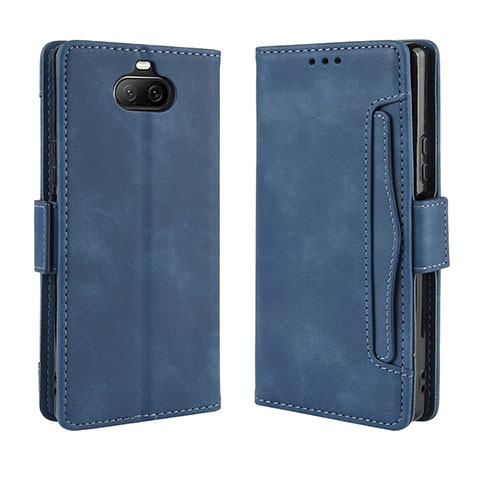 Funda de Cuero Cartera con Soporte Carcasa BY3 para Sony Xperia 8 Lite Azul