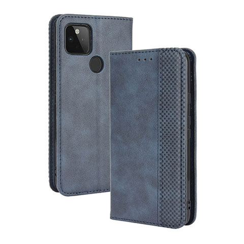 Funda de Cuero Cartera con Soporte Carcasa BY4 para Google Pixel 4a 5G Azul