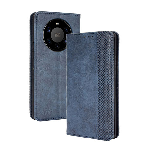 Funda de Cuero Cartera con Soporte Carcasa BY4 para Huawei Mate 40 Pro+ Plus Azul