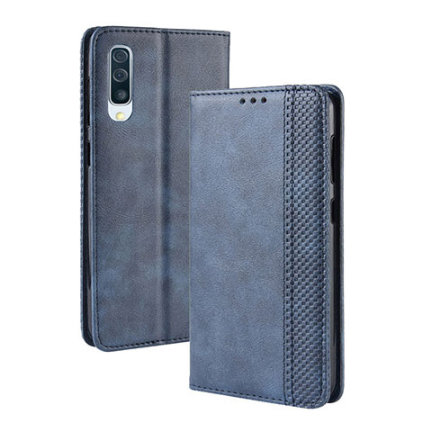 Funda de Cuero Cartera con Soporte Carcasa BY4 para Samsung Galaxy A50 Azul