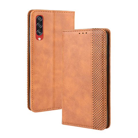 Funda de Cuero Cartera con Soporte Carcasa BY4 para Samsung Galaxy A90 5G Marron