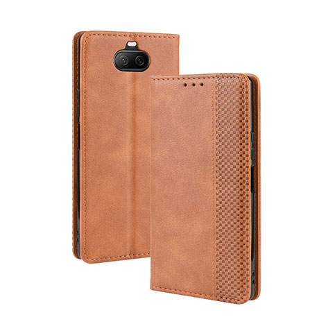 Funda de Cuero Cartera con Soporte Carcasa BY4 para Sony Xperia 8 Lite Marron