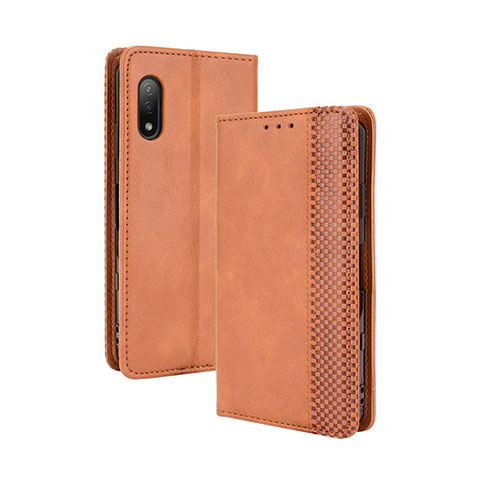 Funda de Cuero Cartera con Soporte Carcasa BY4 para Sony Xperia Ace II Marron