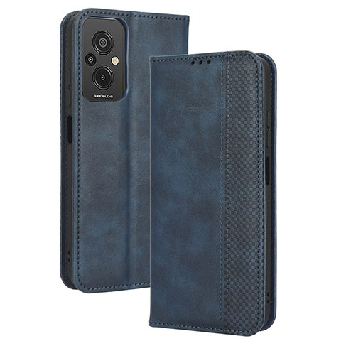 Funda de Cuero Cartera con Soporte Carcasa BY4 para Xiaomi Redmi 11 Prime 4G Azul