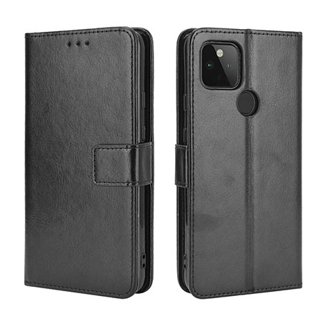 Funda de Cuero Cartera con Soporte Carcasa BY5 para Google Pixel 4a 5G Negro