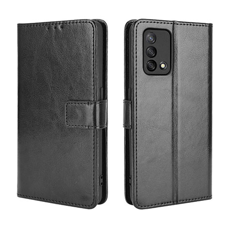 Funda de Cuero Cartera con Soporte Carcasa BY5 para Oppo F19 Negro