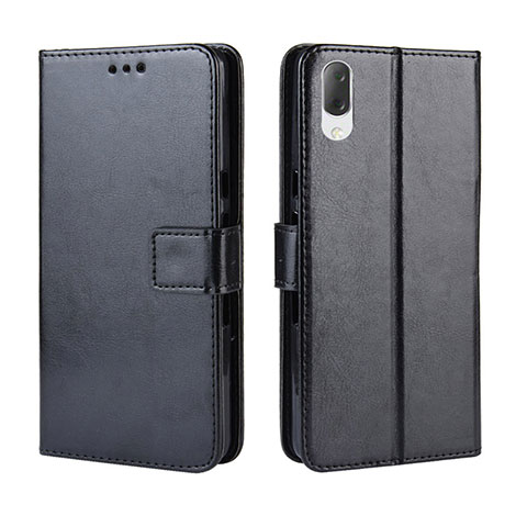 Funda de Cuero Cartera con Soporte Carcasa BY5 para Sony Xperia L3 Negro