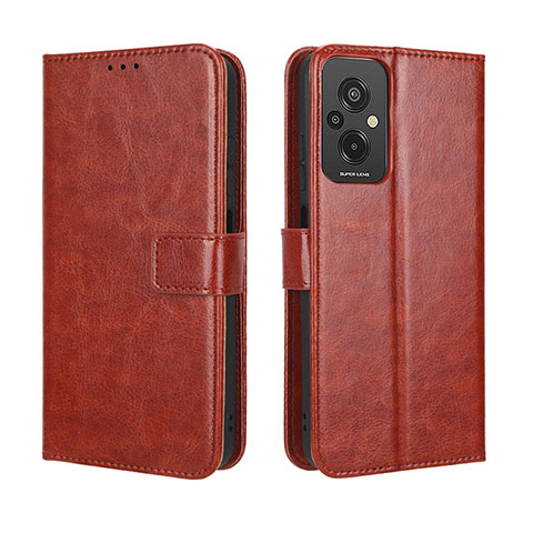 Funda de Cuero Cartera con Soporte Carcasa BY5 para Xiaomi Redmi 11 Prime 4G Marron