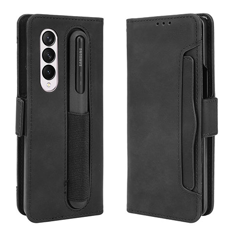 Funda de Cuero Cartera con Soporte Carcasa BY9 para Samsung Galaxy Z Fold3 5G Negro