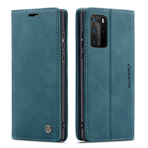 Funda de Cuero Cartera con Soporte Carcasa C01S para Huawei P40 Pro Azul