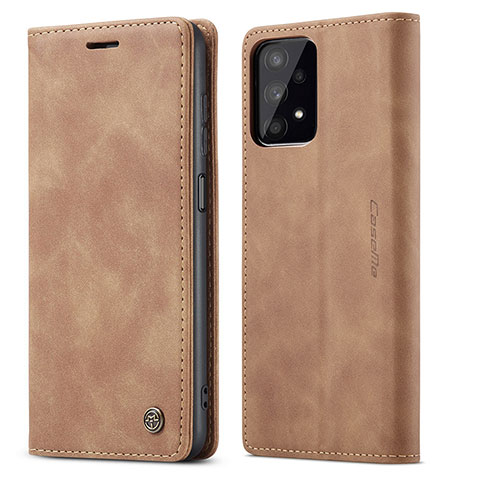 Funda de Cuero Cartera con Soporte Carcasa C01S para Samsung Galaxy A32 5G Marron Claro