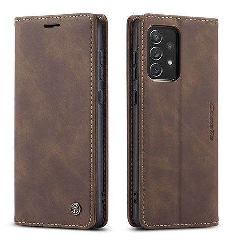 Funda de Cuero Cartera con Soporte Carcasa C01S para Samsung Galaxy A73 5G Marron