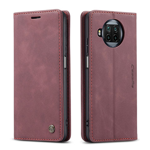 Funda de Cuero Cartera con Soporte Carcasa C01S para Xiaomi Mi 10T Lite 5G Rojo Rosa