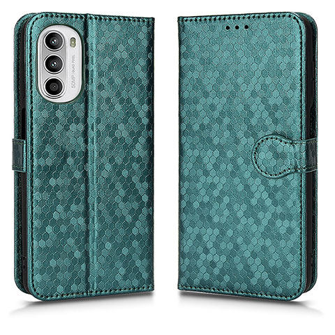 Funda de Cuero Cartera con Soporte Carcasa C01X para Motorola Moto G52j 5G Verde