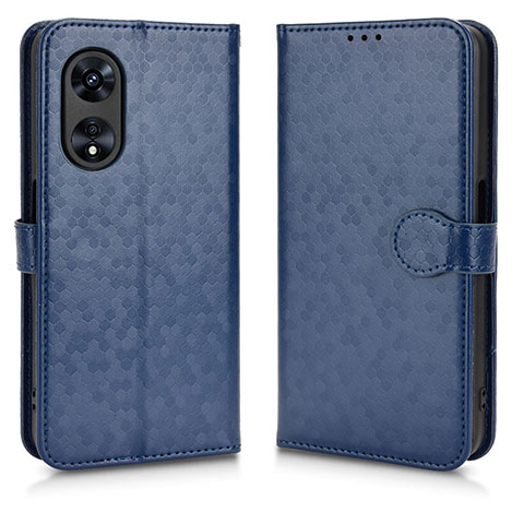 Funda de Cuero Cartera con Soporte Carcasa C01X para Oppo A97 5G Azul