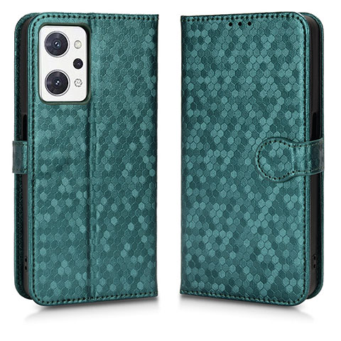 Funda de Cuero Cartera con Soporte Carcasa C01X para Oppo Reno7 A Verde