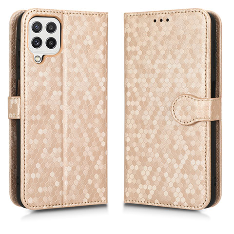 Funda de Cuero Cartera con Soporte Carcasa C01X para Samsung Galaxy F22 4G Oro