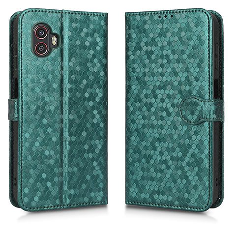 Funda de Cuero Cartera con Soporte Carcasa C01X para Samsung Galaxy XCover 6 Pro 5G Verde