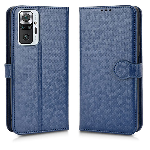 Funda de Cuero Cartera con Soporte Carcasa C01X para Xiaomi Redmi Note 10 Pro Max Azul