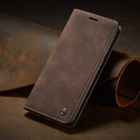 Funda de Cuero Cartera con Soporte Carcasa C02S para Xiaomi Redmi Note 10 4G Marron