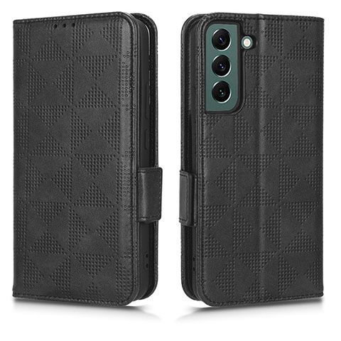 Funda de Cuero Cartera con Soporte Carcasa C02X para Samsung Galaxy S25 Plus 5G Negro